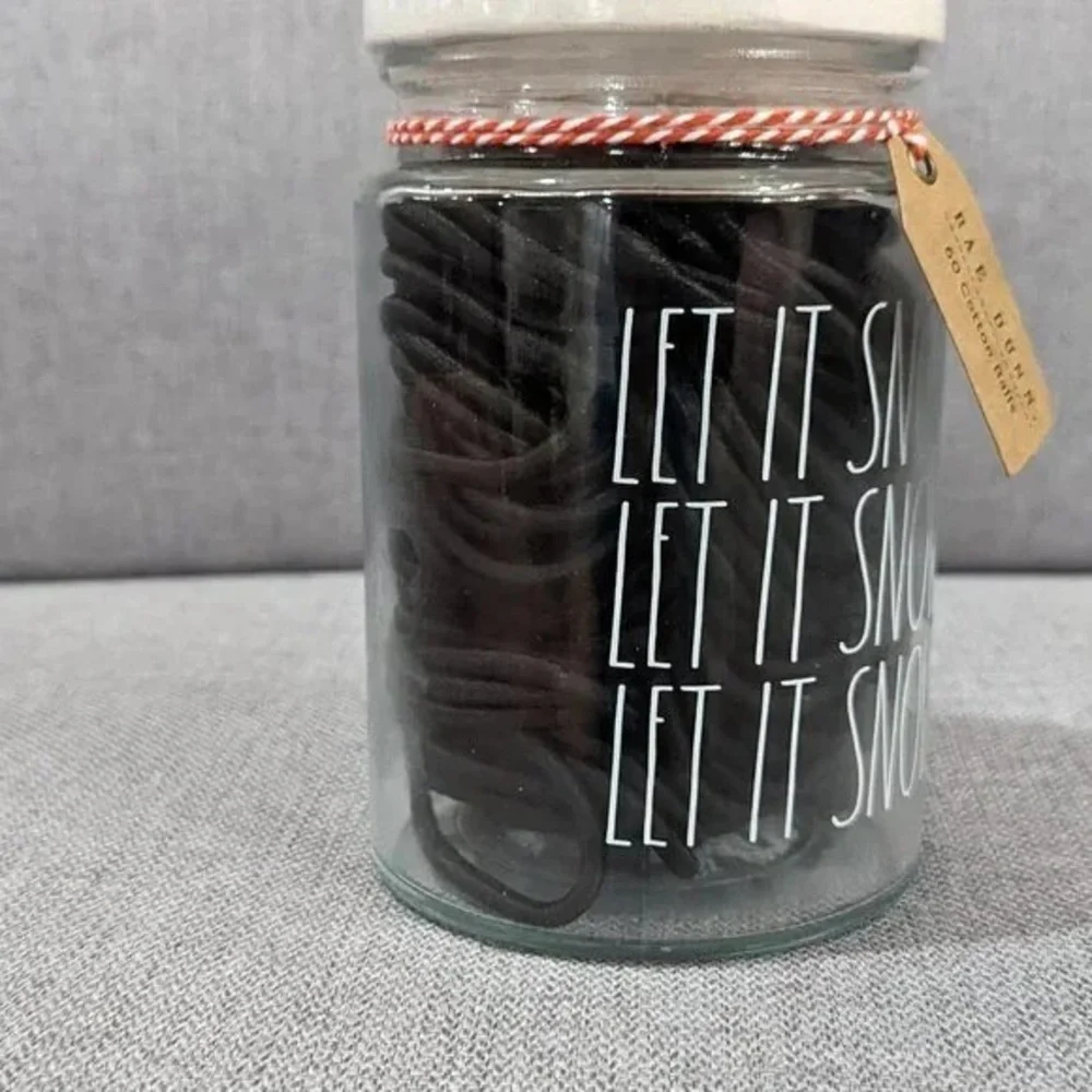 Rae Dunn Holiday Glass Jar Set - Black and White